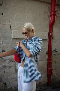 Mael - Florence Shirt in Green/White