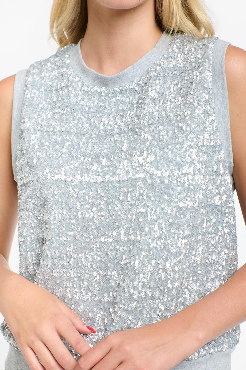 365 Days - Sequin Tank in Silver