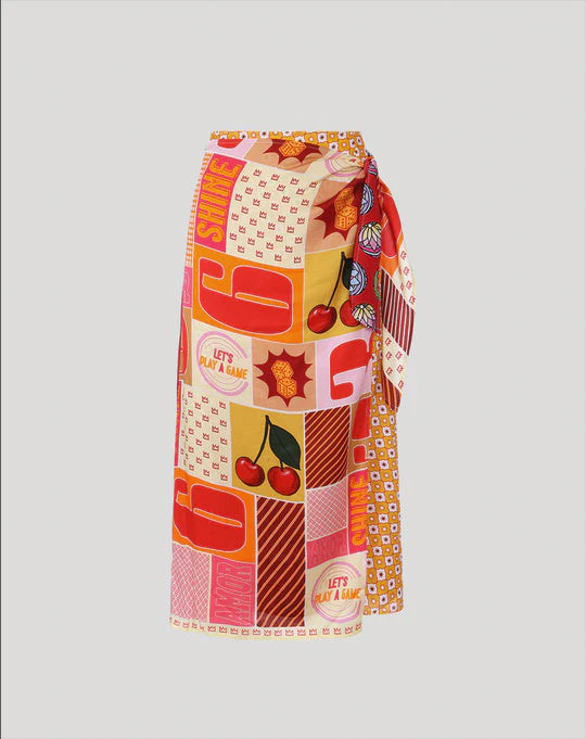 Me369 - Ambar Wrap Skirt In Lucky Me
