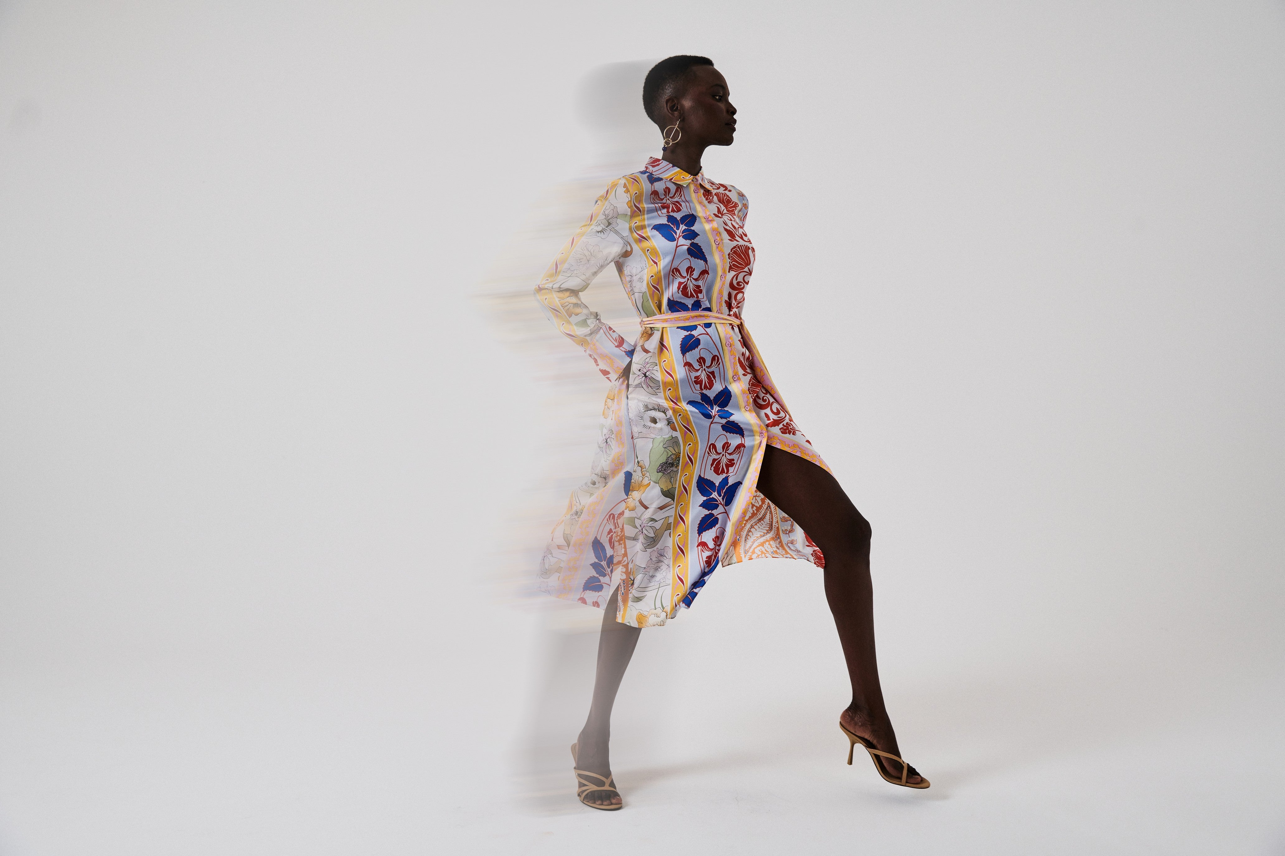 Herzen Angelegenheit - Silk Dress in Tomato Print