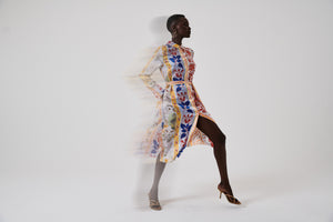 Herzen Angelegenheit - Silk Dress in Tomato Print