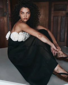 Hansen & Gretel - Aster Maxi Dress in Black/Cream