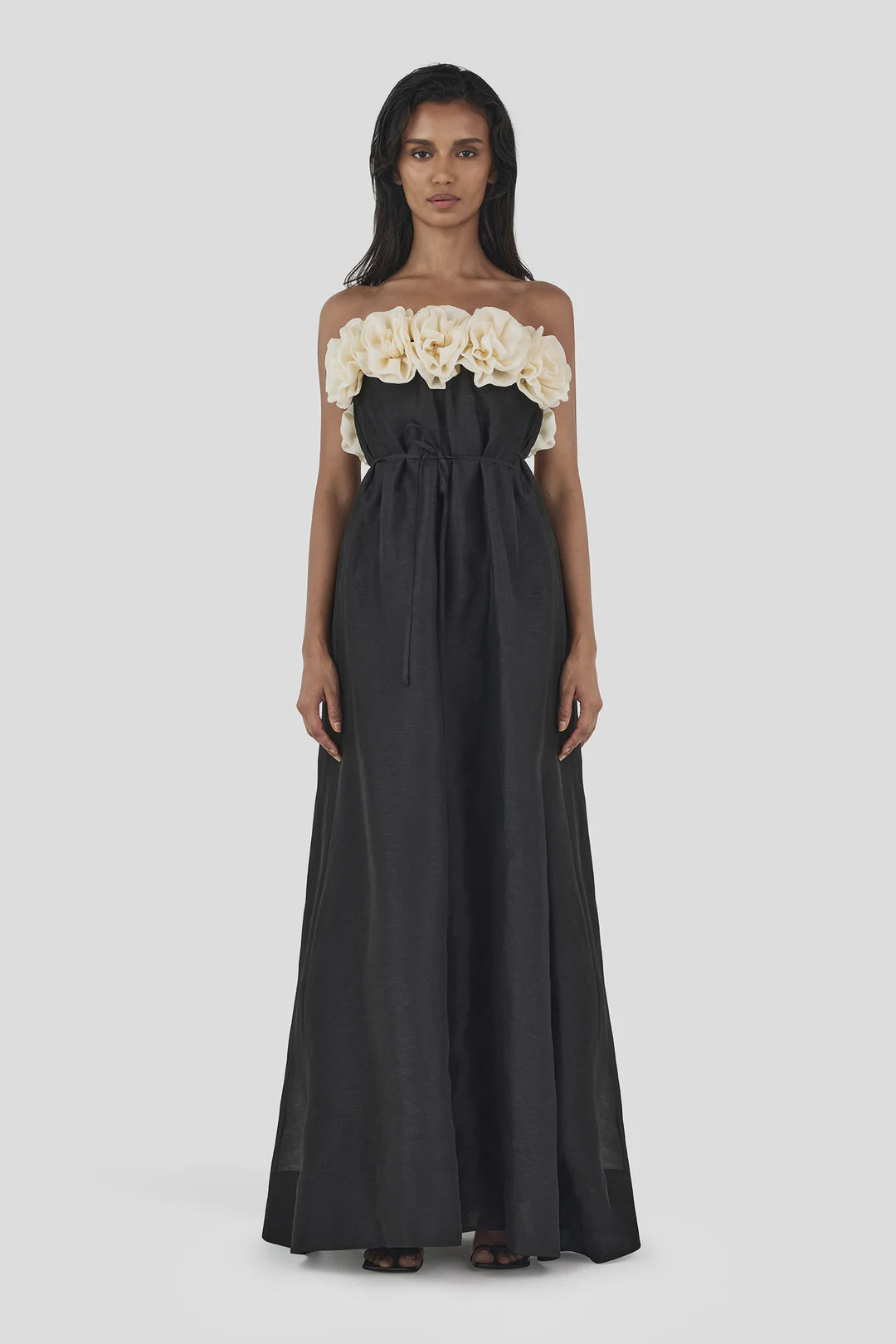 Hansen & Gretel - Aster Maxi Dress in Black/Cream