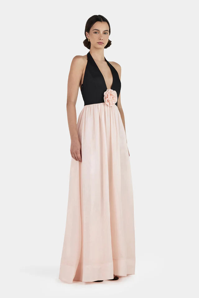 Hansen & Gretel - Calla Maxi Dress in Black/Pink