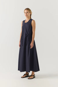 Foemina - Cameron Dress in Navy Seersucker