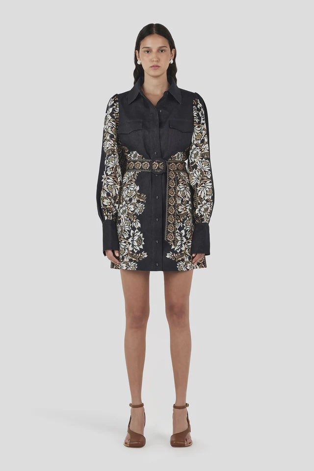Hansen & Gretel - Constance Mini Dress in Midnight Bells
