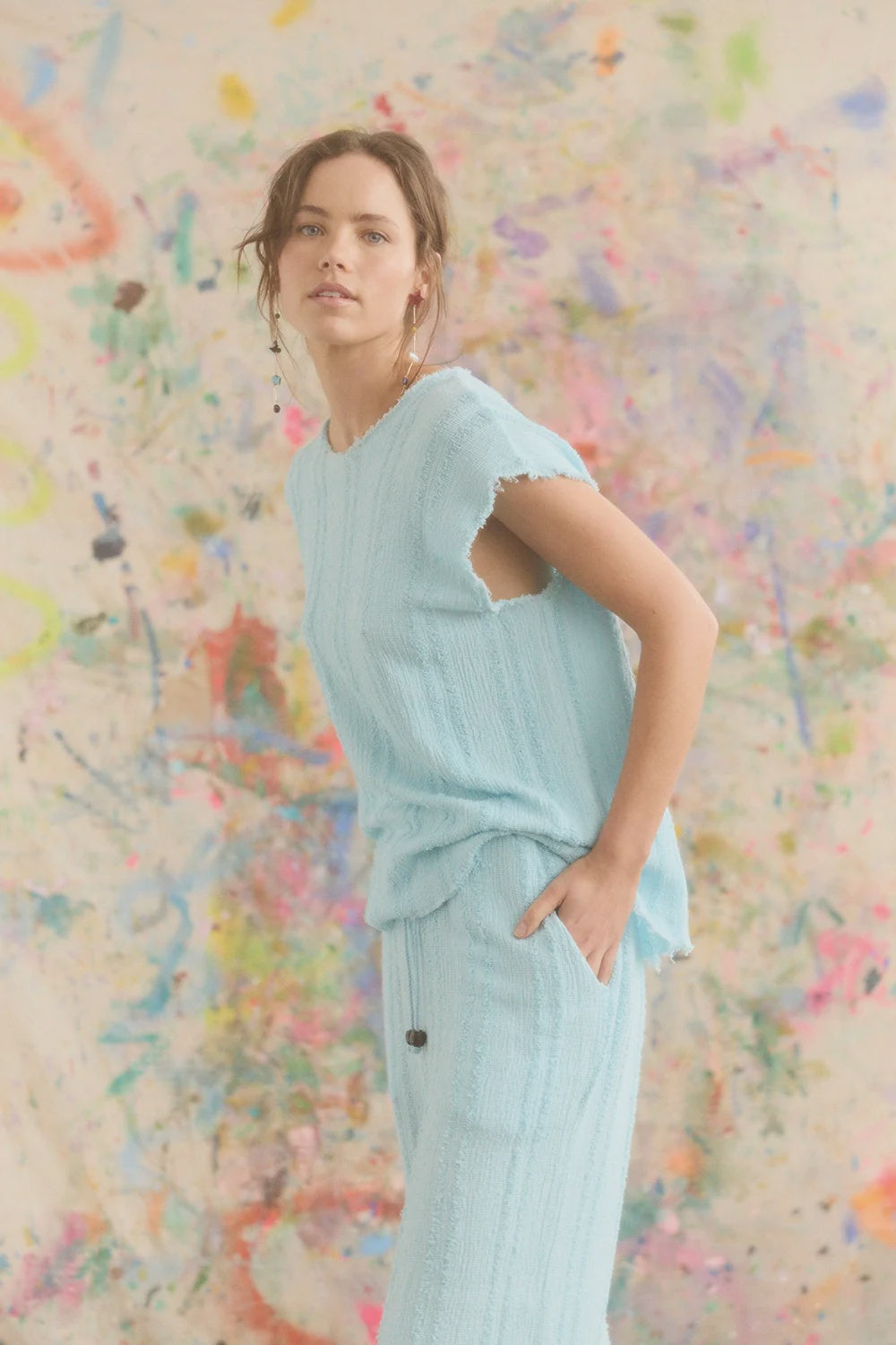 Kinga Csilla - Cora Amante Bouse in Aqua