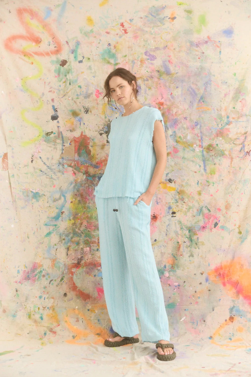 Kinga Csilla - Cora Amante Bouse in Aqua