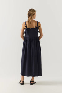 Foemina - Cordelia Dress in Navy Seersucker