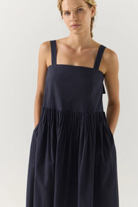 Foemina - Cordelia Dress in Navy Seersucker