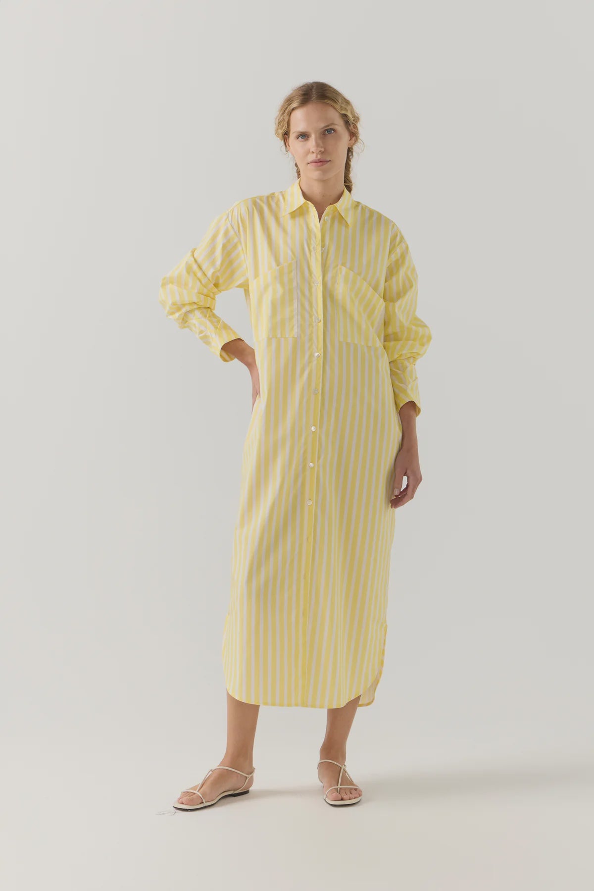 Foemina - Dolly Dress in Lemon Stripe