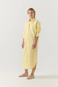 Foemina - Dolly Dress in Lemon Stripe