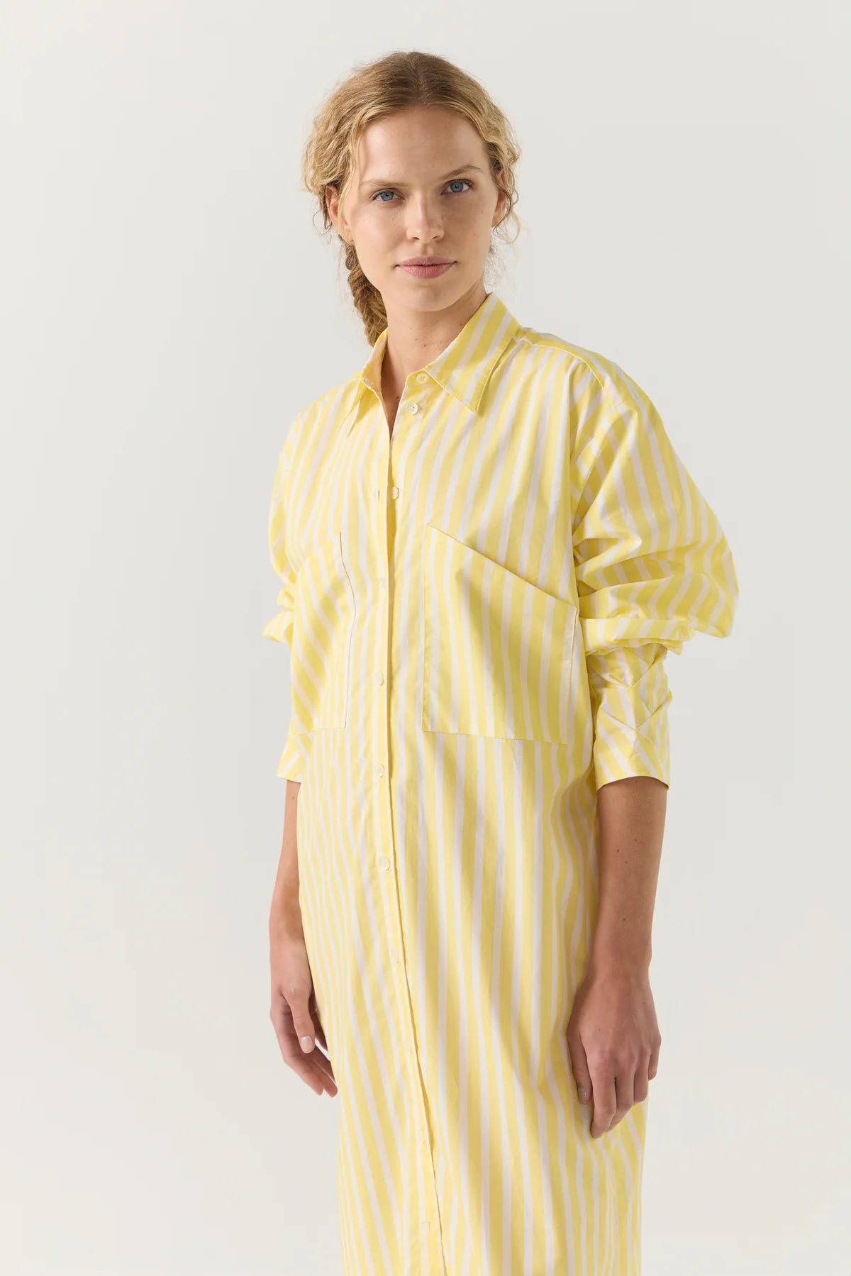 Foemina - Dolly Dress in Lemon Stripe