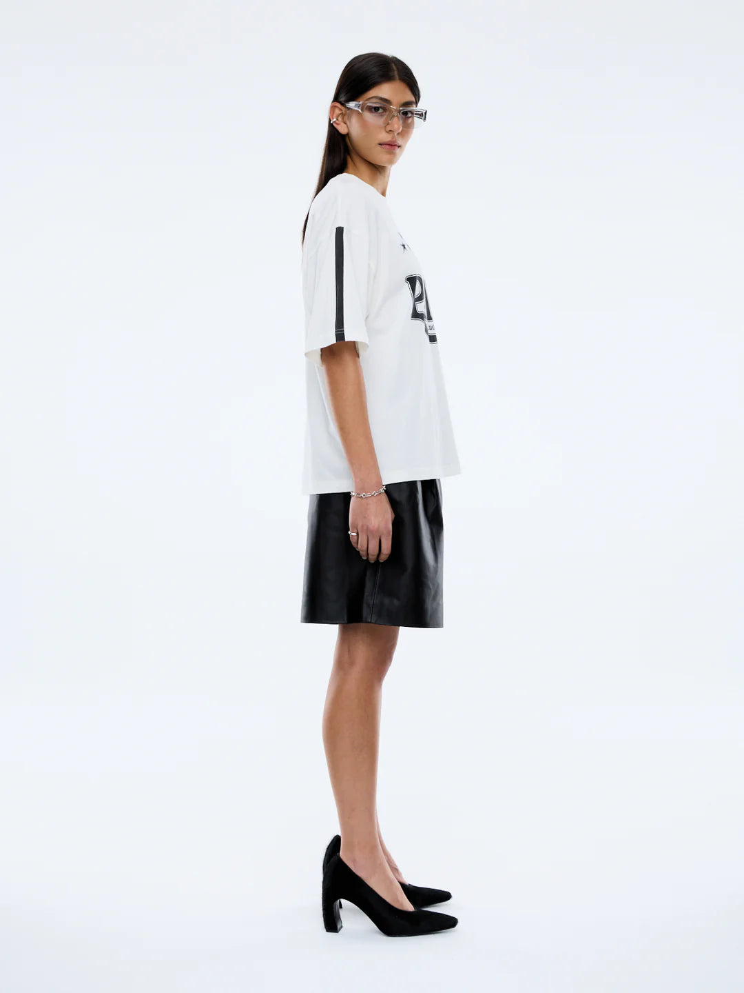 Ena Pelly - Racing Pelly Scoop Tee in White