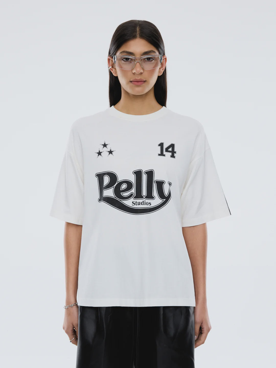 Ena Pelly - Racing Pelly Scoop Tee in White