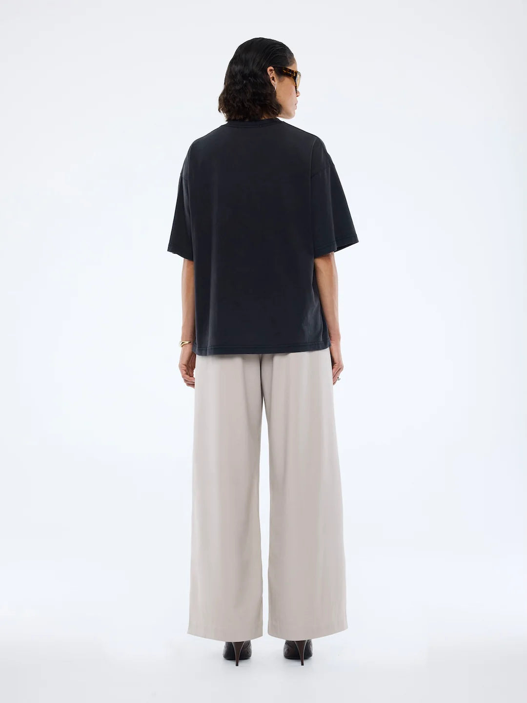 Ena Pelly - Blurred Sunflowers Tee in Black