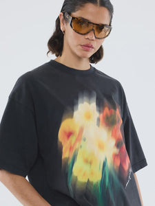 Ena Pelly - Blurred Sunflowers Tee in Black