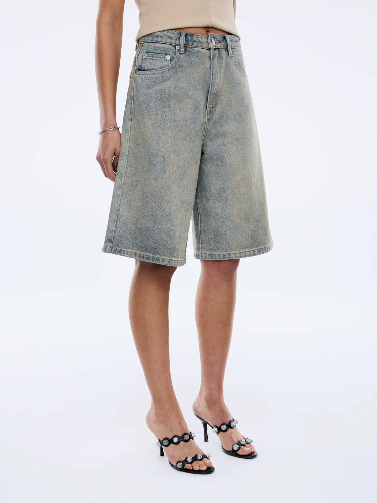 Ena Pelly - Gracie Bermuda Short in Peach Wash