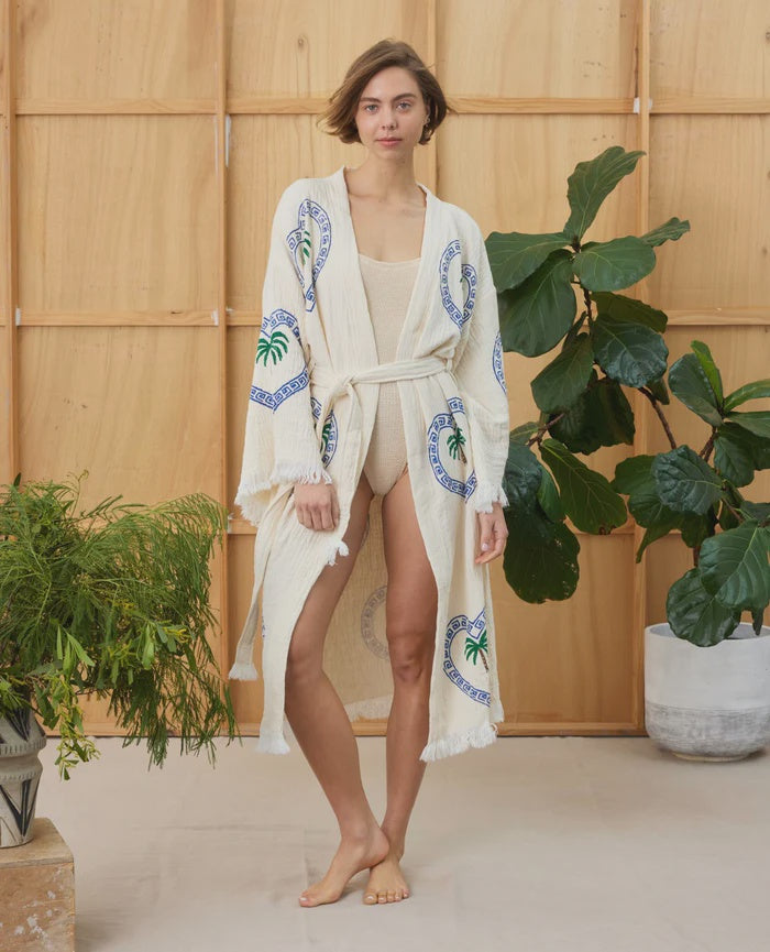 Cie Cie - Long Palm Robe in Natural