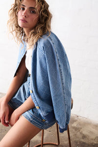 Kireina - Sabrina Bomber in Check Stitch