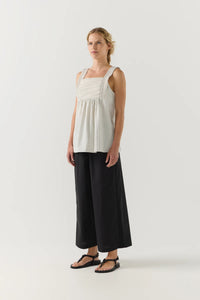 Foemina - Lydia Top in Basil Stripe Seersucker