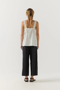 Foemina - Lydia Top in Basil Stripe Seersucker