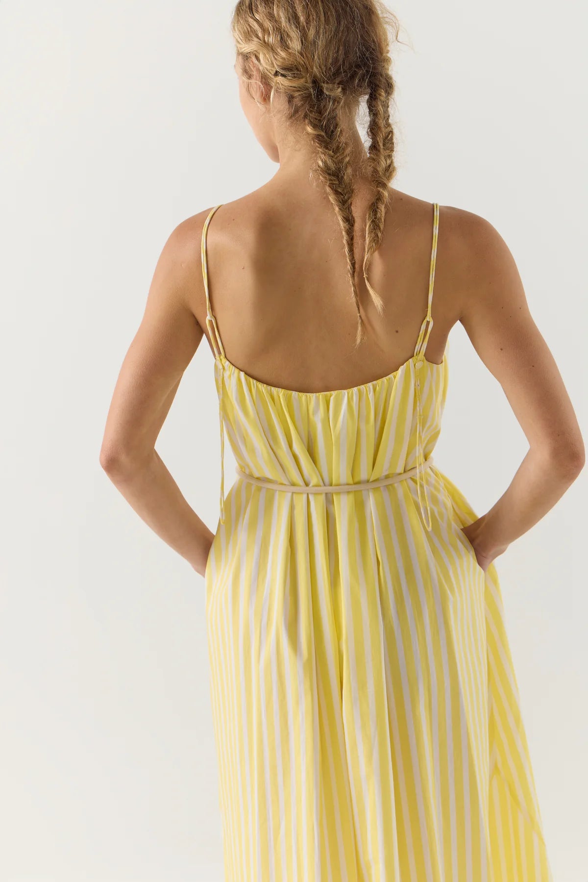 Foemina - Maddie Dress in Lemon Stripe