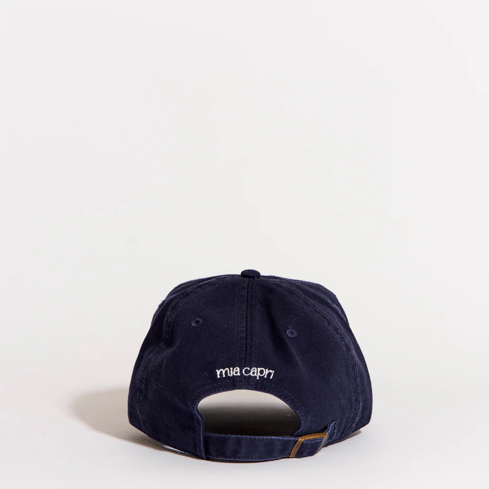 Mia Capri - Embroided Cap in Navy