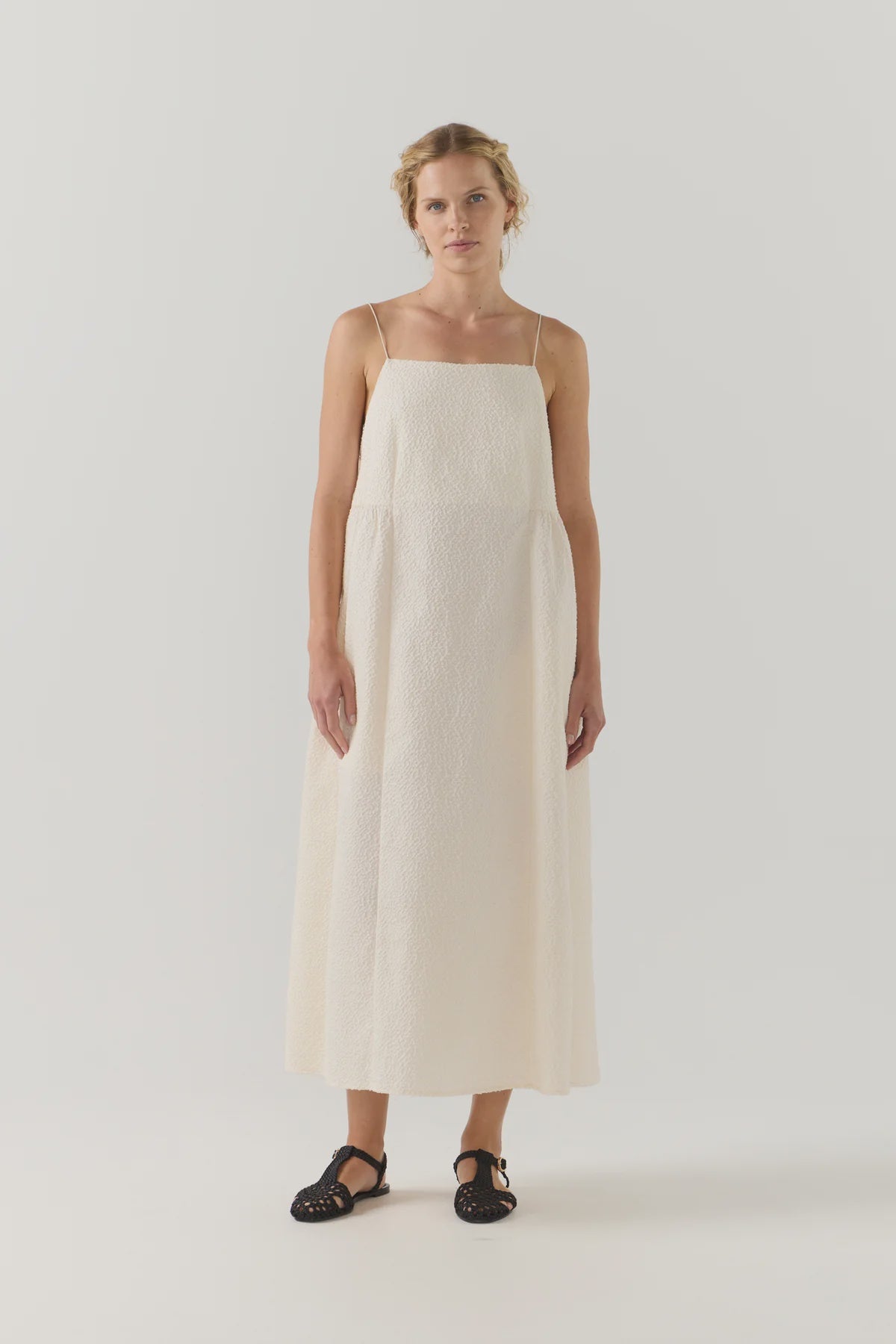 Foemina - Misty Dress in Ivory Jacquard