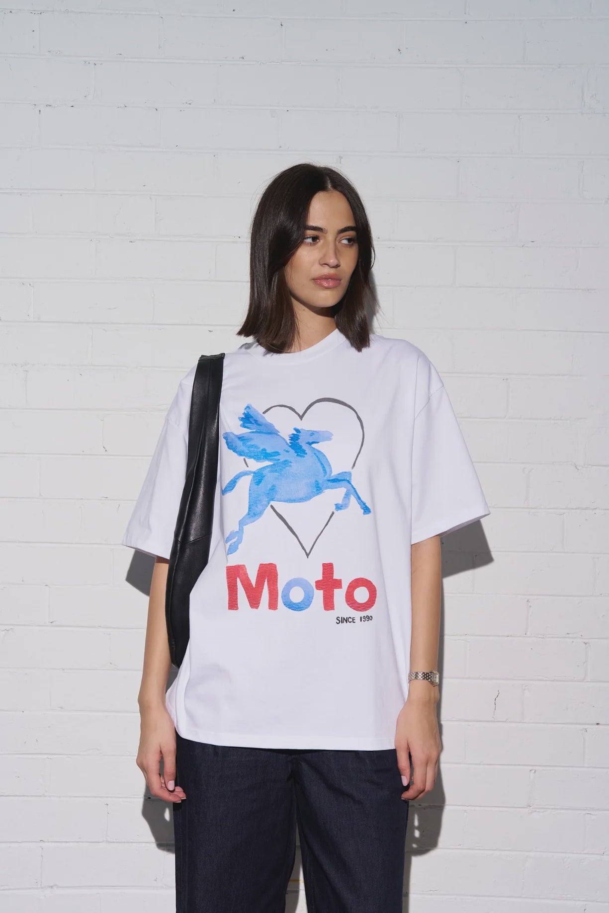 Maku - Moto Oversized T-Shirt in White