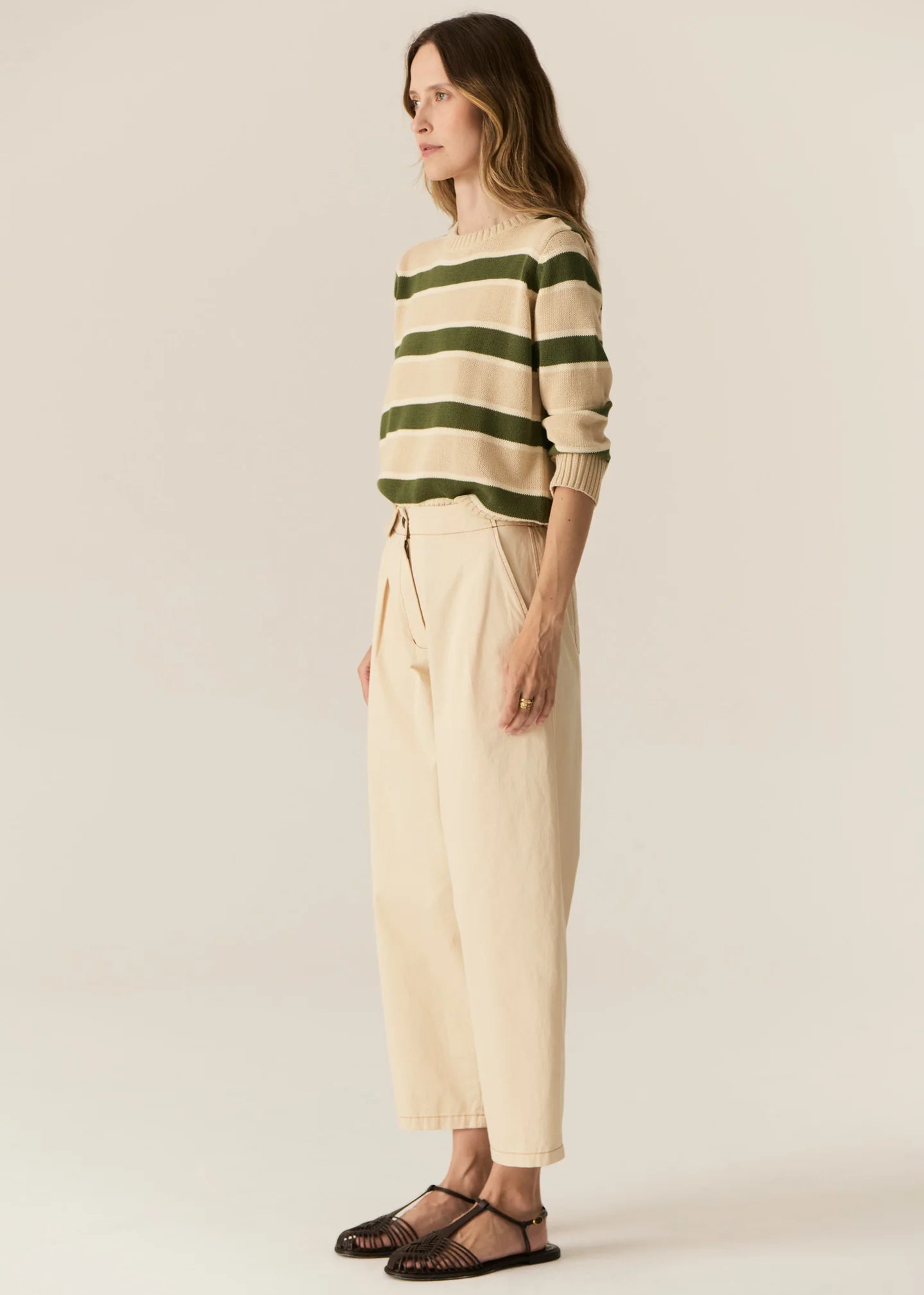 POL - Avid Barrel Pant in Pebble