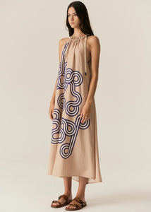 POL - Alter Tie Dress in Pebble Alter
