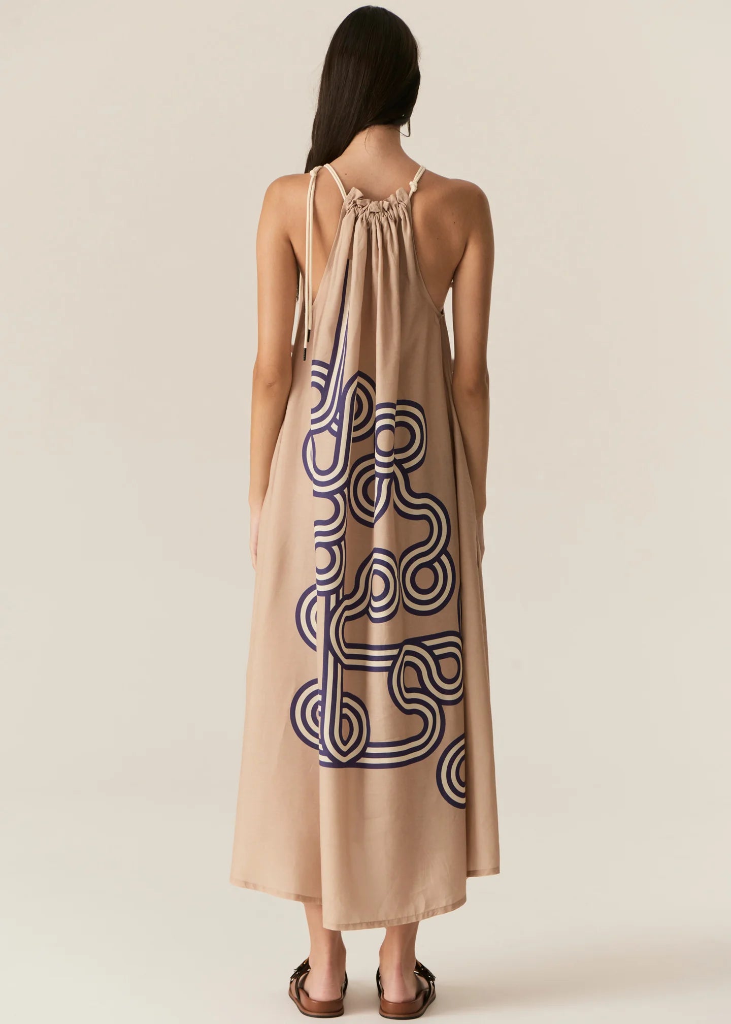 POL - Alter Tie Dress in Pebble Alter