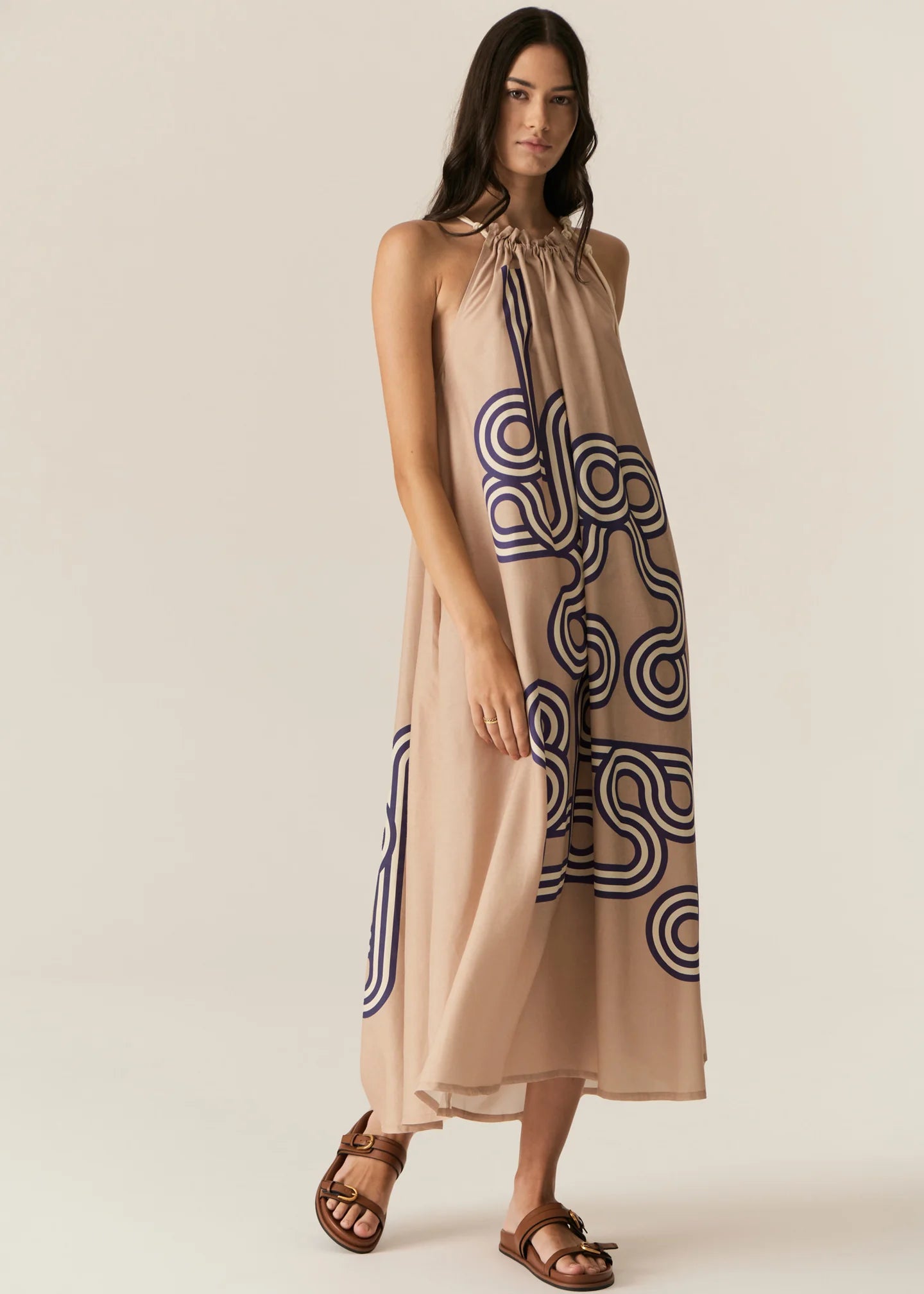 POL - Alter Tie Dress in Pebble Alter