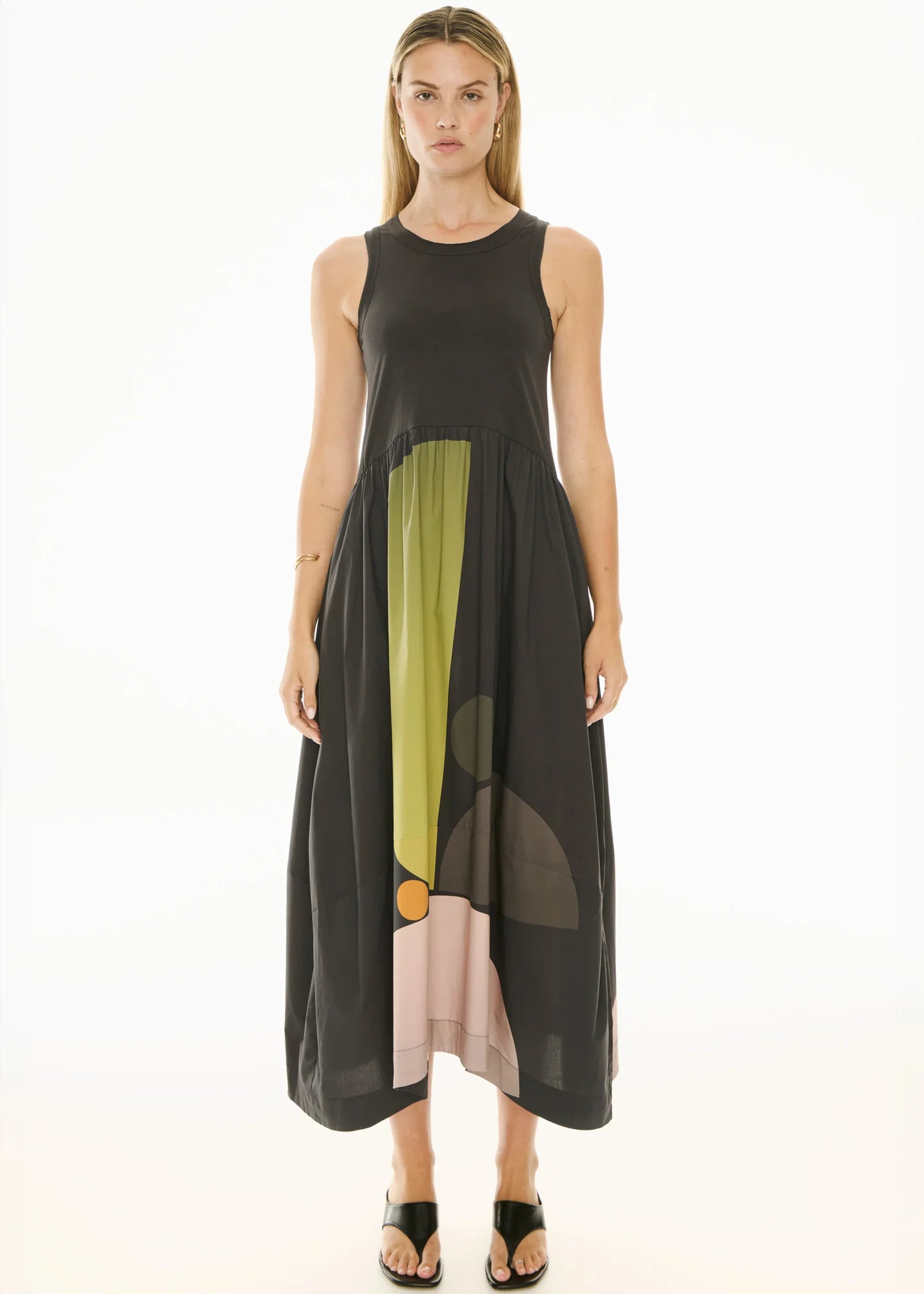 Pol - Belle Print Tank Dress in Art Print