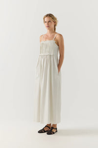 Foemina - Sloane Dress in Basil Stripe Seersucker