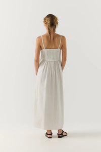 Foemina - Sloane Dress in Basil Stripe Seersucker