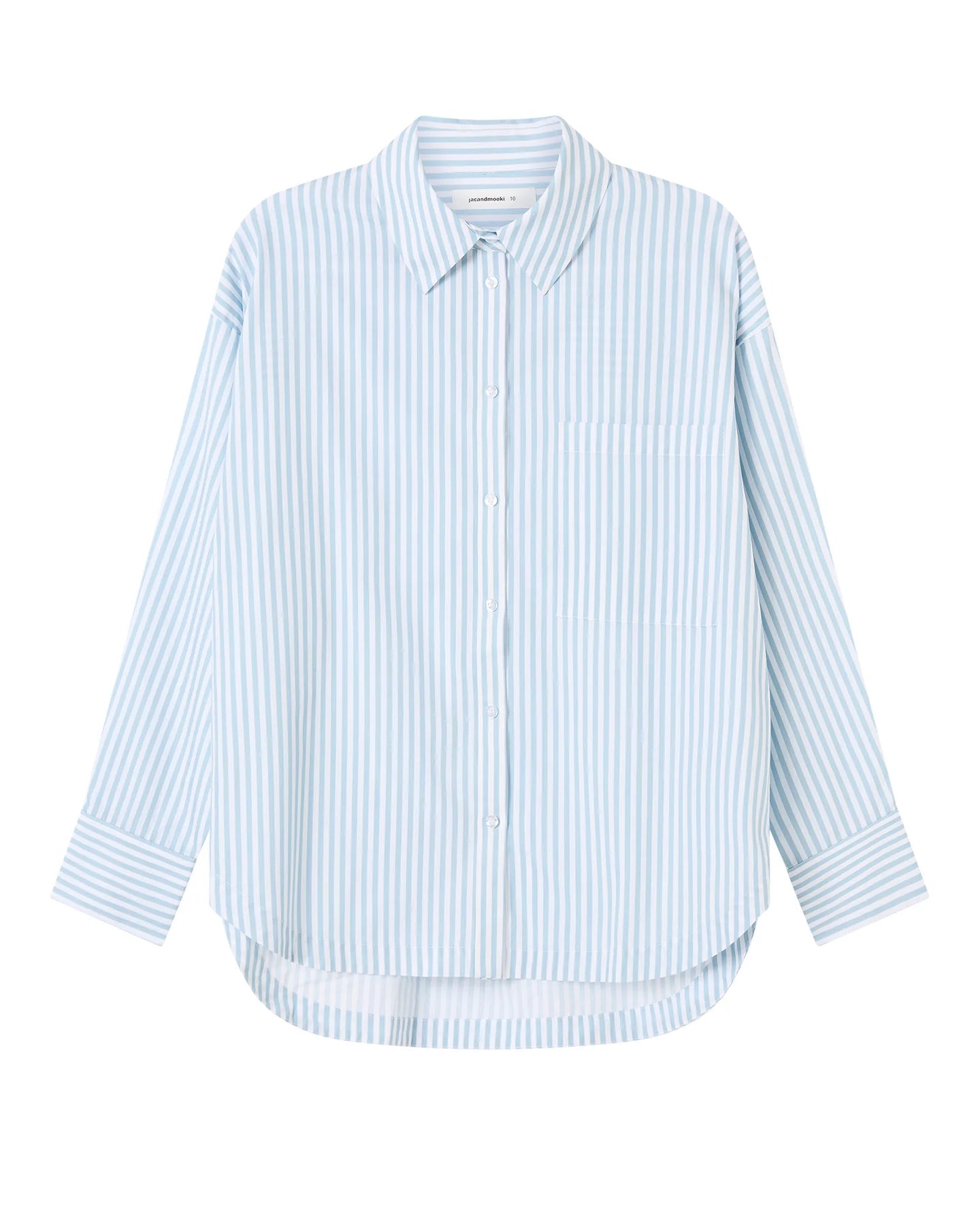 Jac + Mooki - Sloane Shirt in Blue Fog Stripe