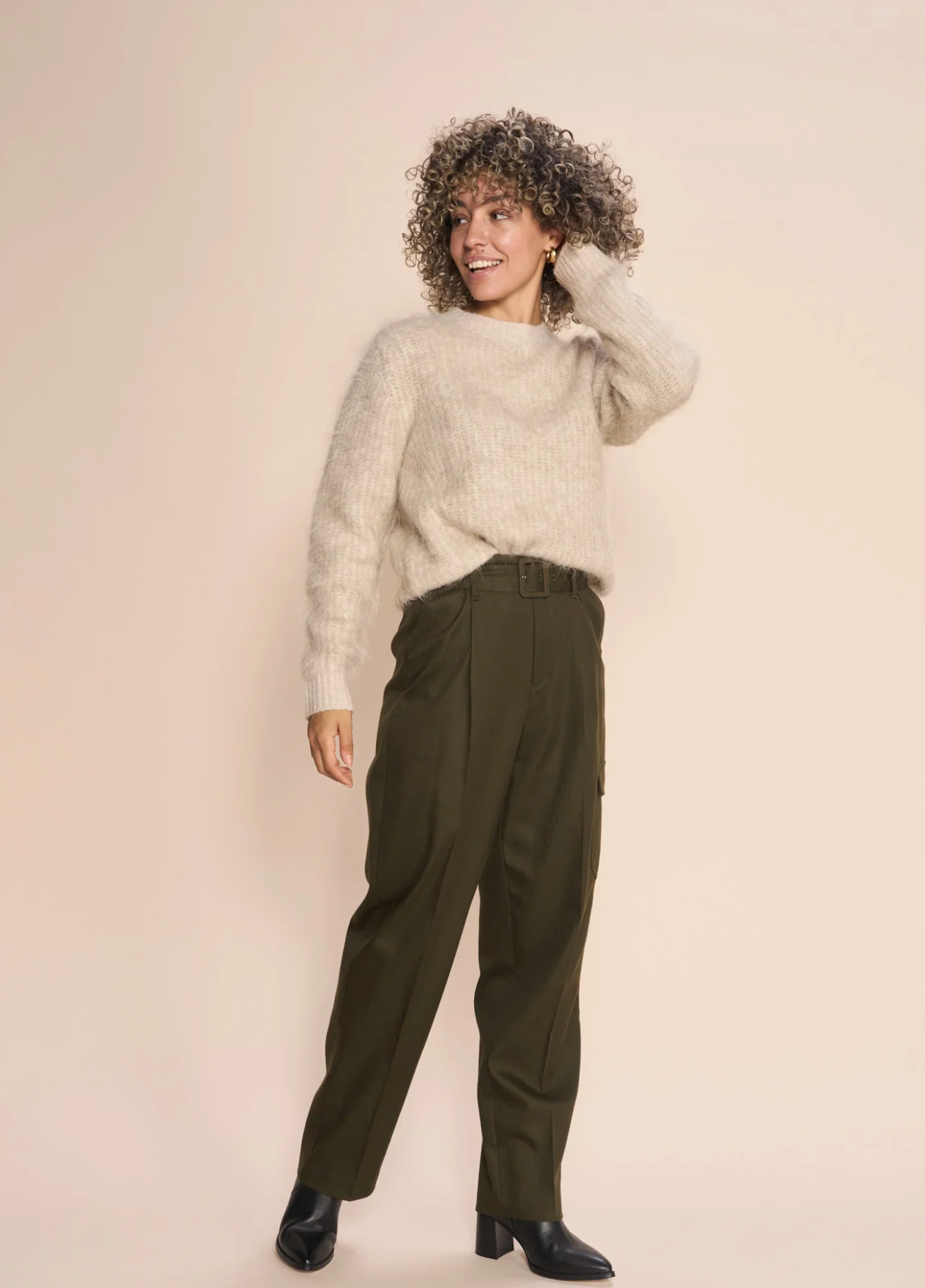 Mos Mosh - Thera Leport Pant in Forest Night