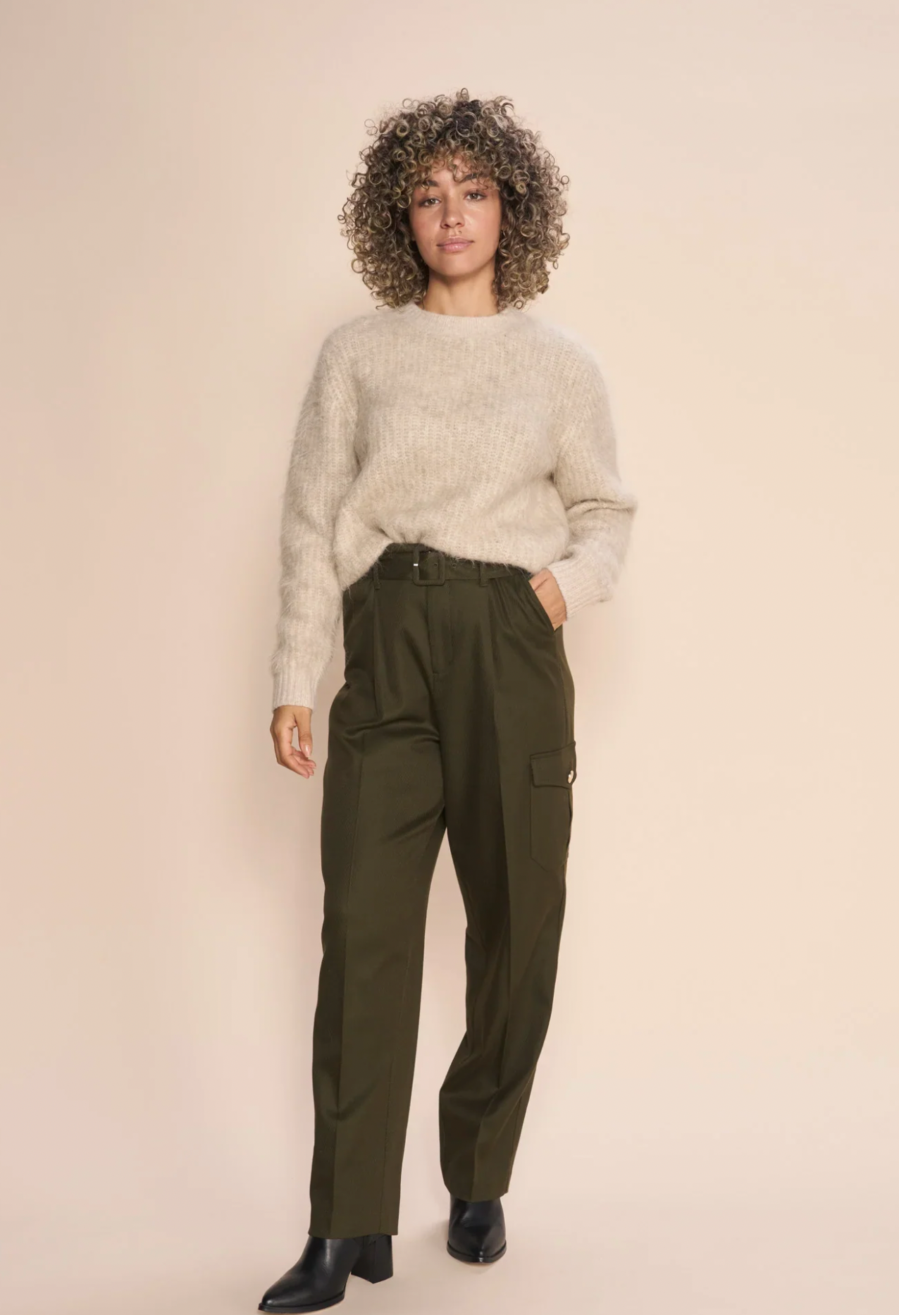 Mos Mosh - Thera Leport Pant in Forest Night