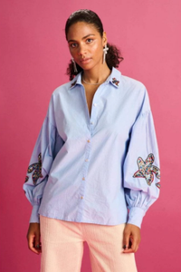 POM Amsterdam - Blouse in Maxime Ice Blue