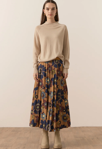 POL - Tess Sunray Pleat Skirt in Tess Print