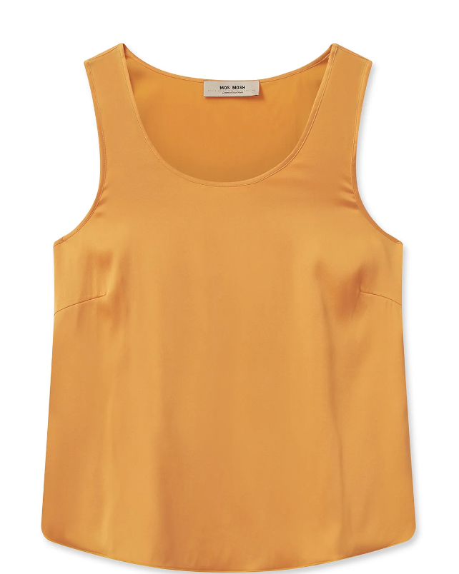 Mos Mosh - Astrid Silk Tank Top in Blazing Orange