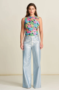 POM - Wide Leg Jean in Denim Metallic