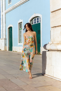 Kachel - Lia Maxi Slip Dress in Vacanza