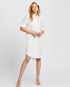 FWRD - Hettie Shirt Dress in White