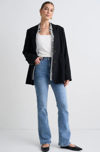 Flo + Frankie - Bestie Relaxed Fit Blazer in Black