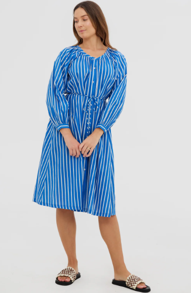 Waldrey - Carmel Midi Dress in Blue