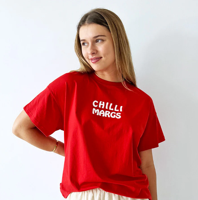 By Frankie - Chilli Margs Tee in Red