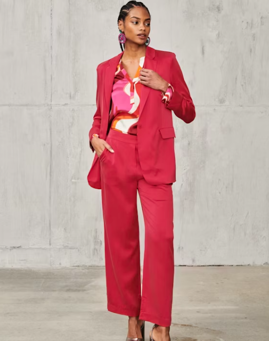 Herzen Angelegenheit - Silk Trouser in Cerise